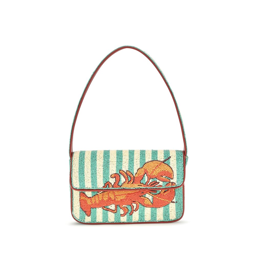 Staud Schultertasche aus mehrfarbigem Rayon