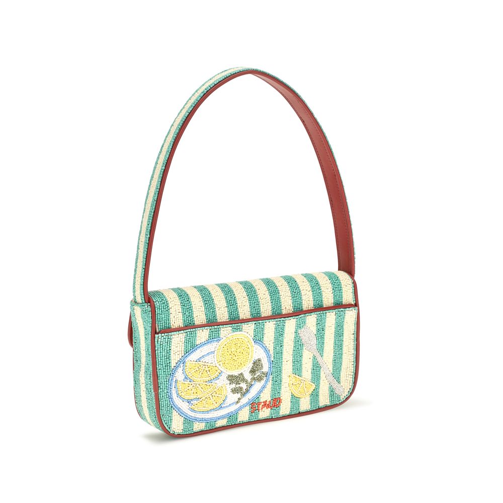 Staud Schultertasche aus mehrfarbigem Rayon