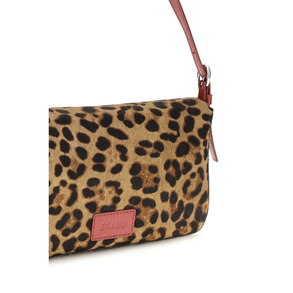 Staud Beige Kalbsleder Bos Taurus Schultertasche
