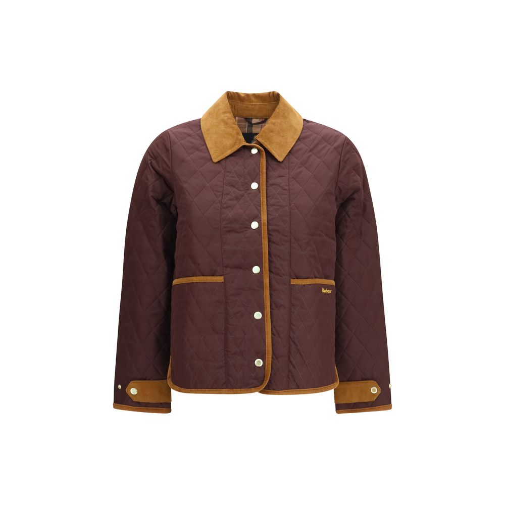 Barbour Bordeaux Polyester Jacke in voller Länge