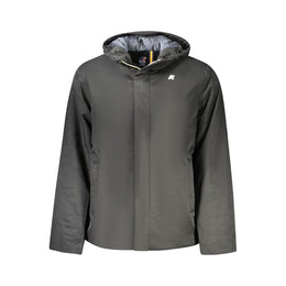 K-WAY Nero Poliestere Uomo Jacke mit Kapuze und Taschen