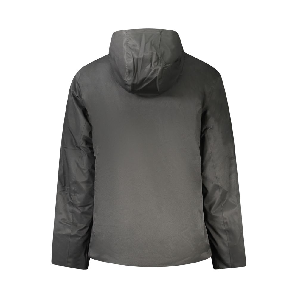 K-WAY Nero Poliestere Uomo Jacke mit Kapuze und Taschen