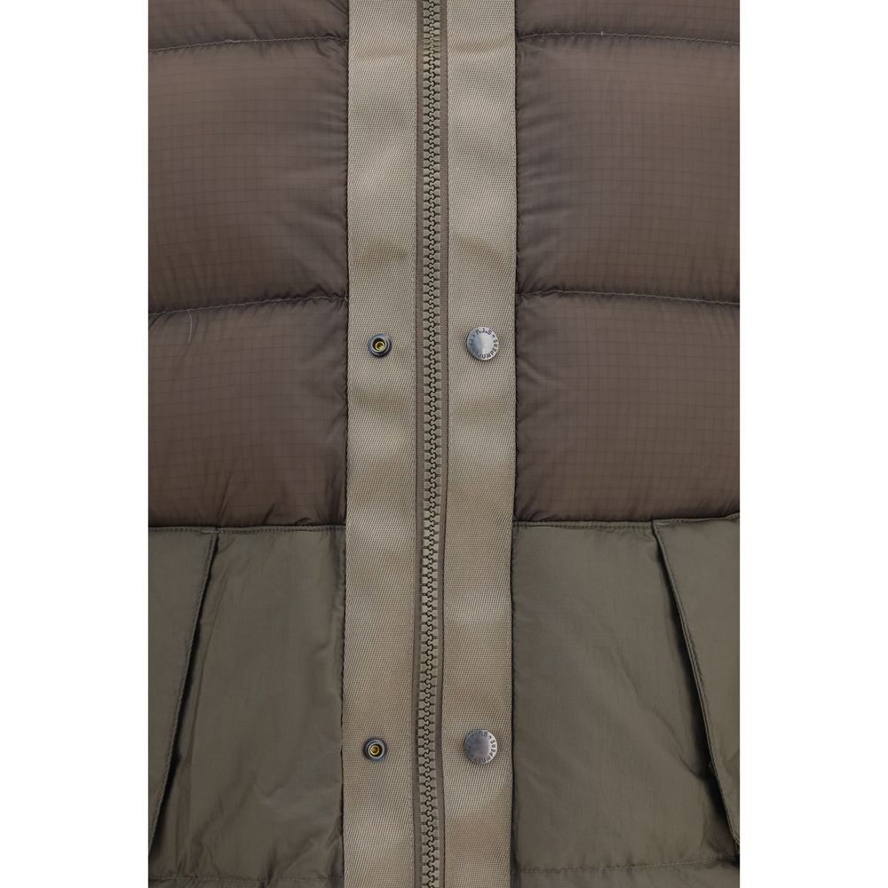 Parajumpers Zweifarbige Polyamid-Steppjacke in voller Länge