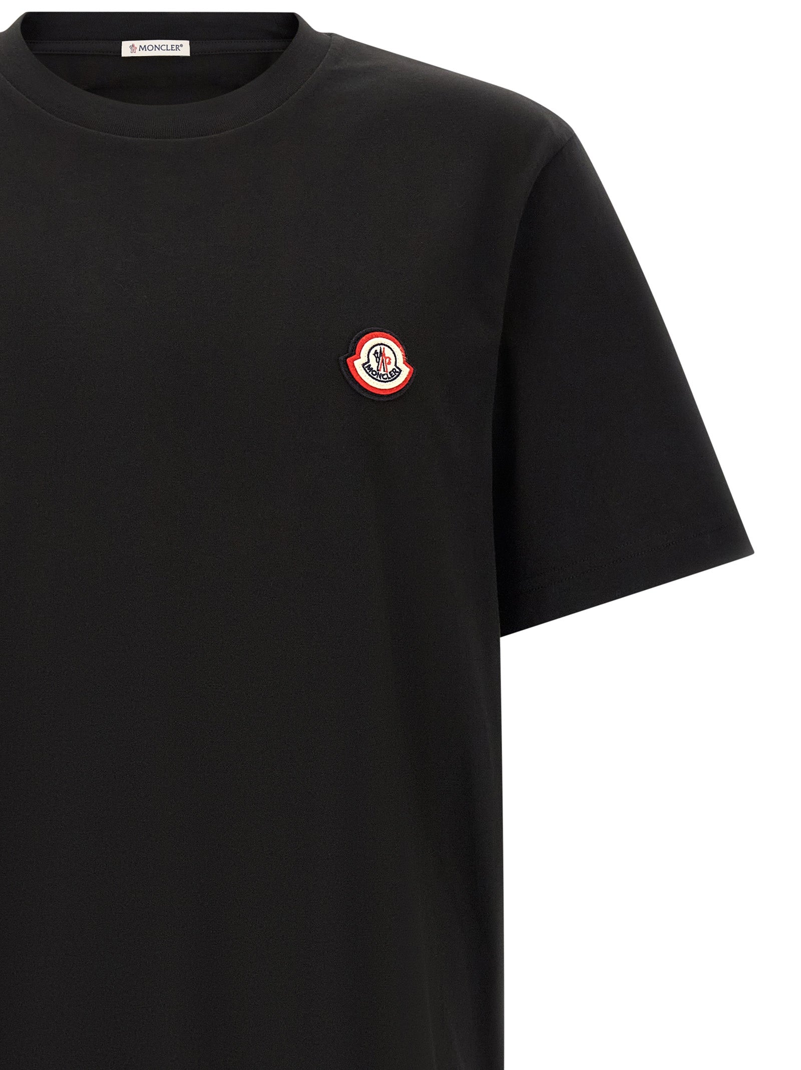 Moncler Schwarzes Baumwoll-T-Shirt