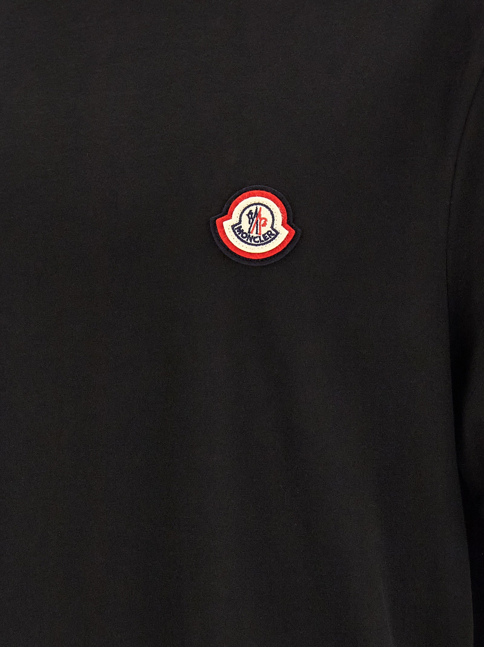 Moncler Schwarzes Baumwoll-T-Shirt