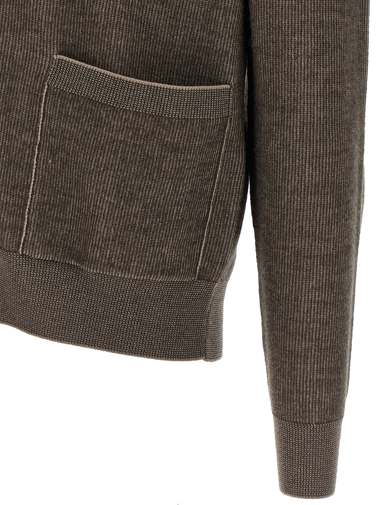 Brioni Brauner Kaschmir-Strickjacke