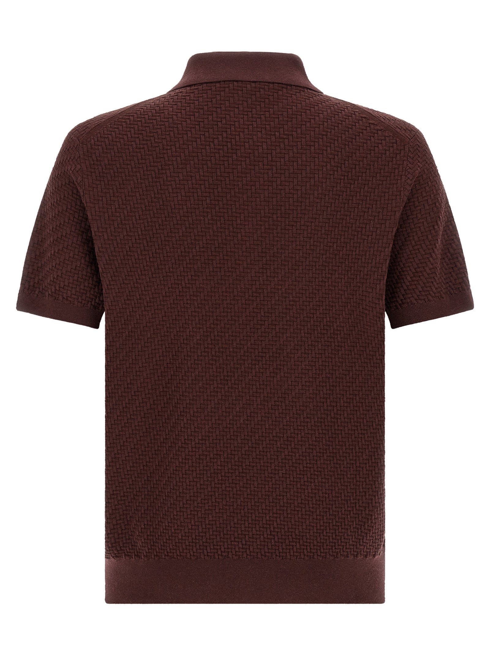 Brioni Lila Baumwoll-Poloshirt
