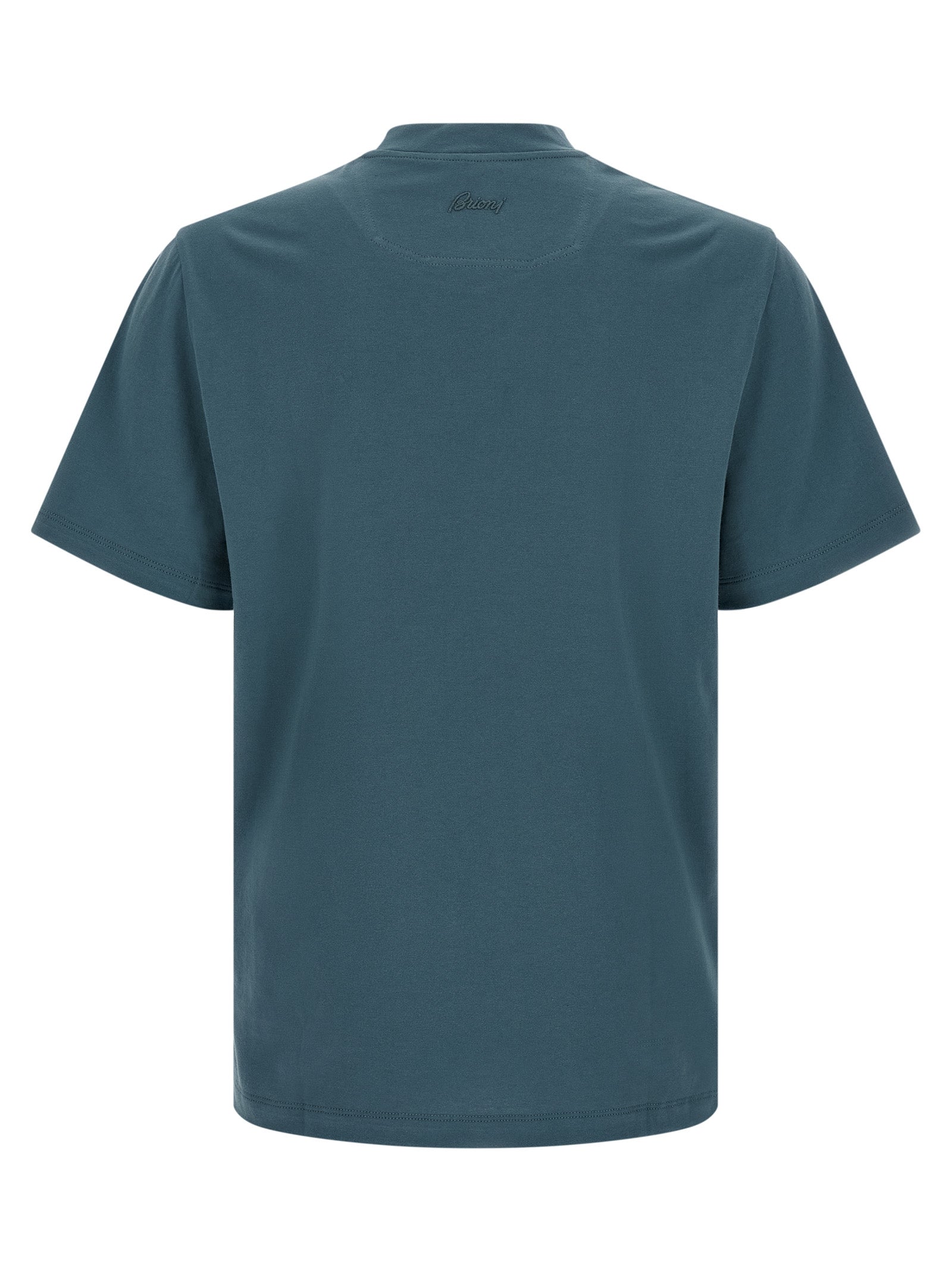 Brioni Blaues Baumwoll-T-Shirt