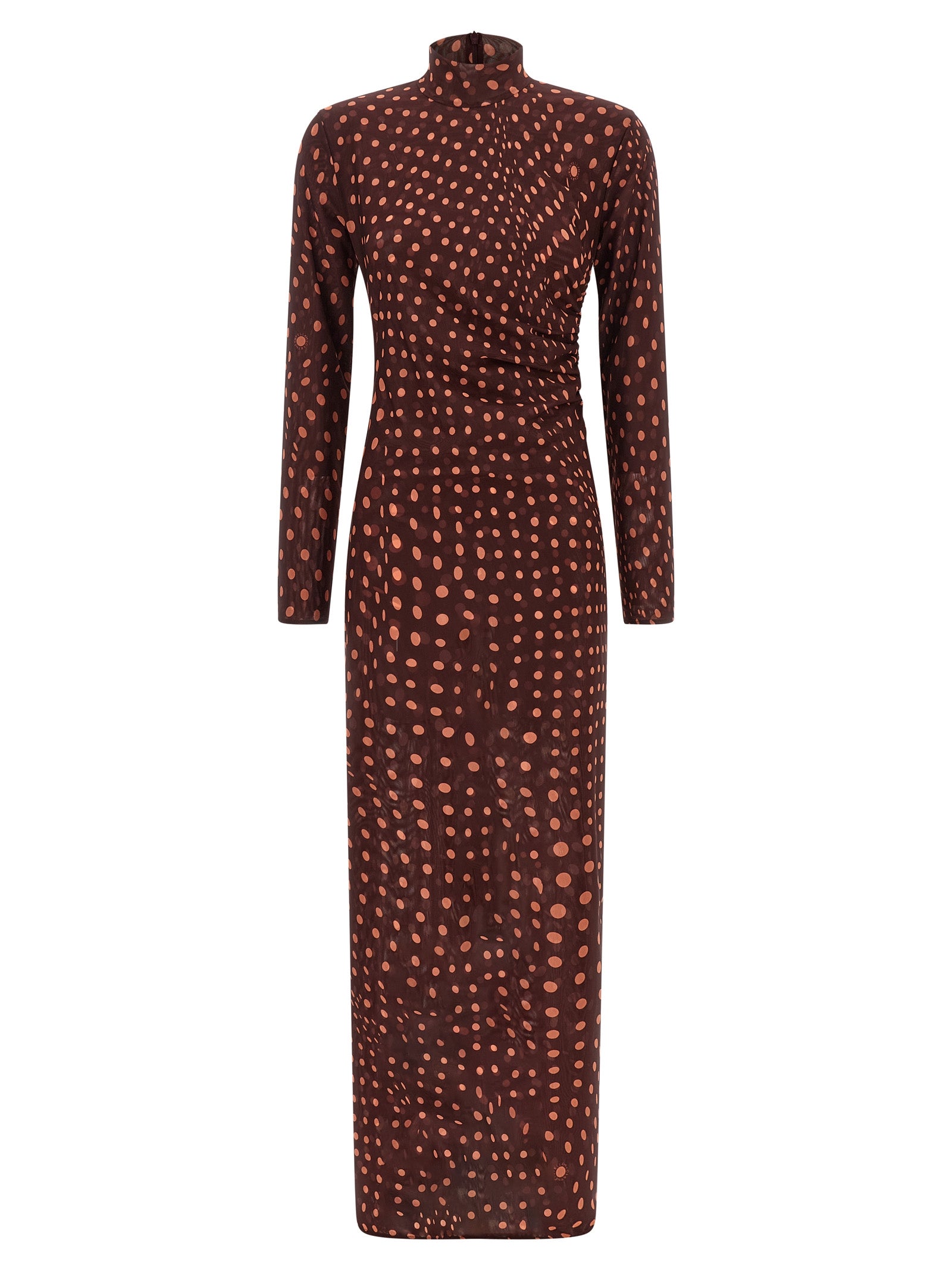 Stella McCartney Langes Kleid aus Bordeaux-Polyamid