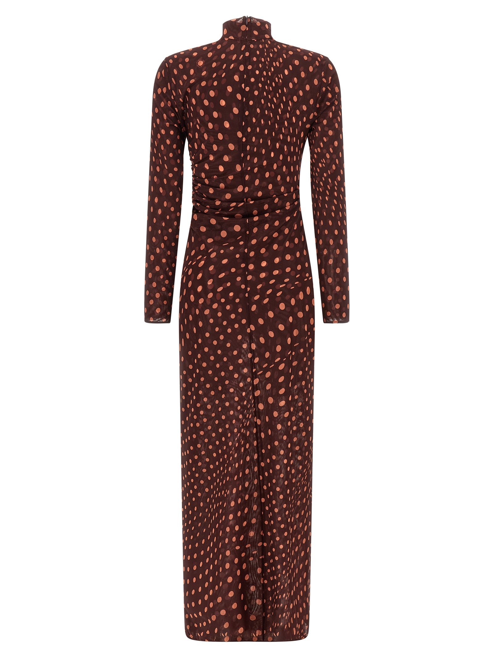 Stella McCartney Langes Kleid aus Bordeaux-Polyamid