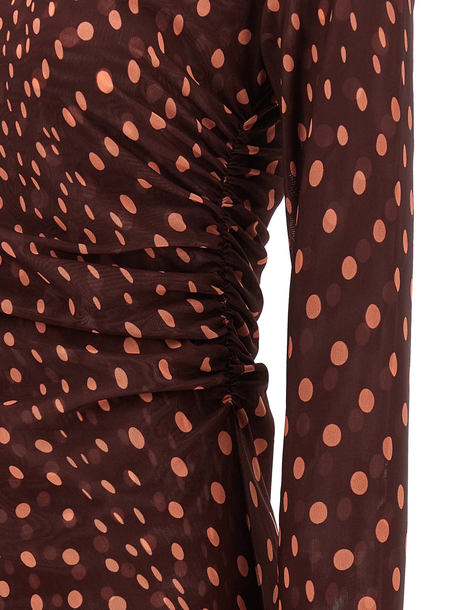 Stella McCartney Langes Kleid aus Bordeaux-Polyamid