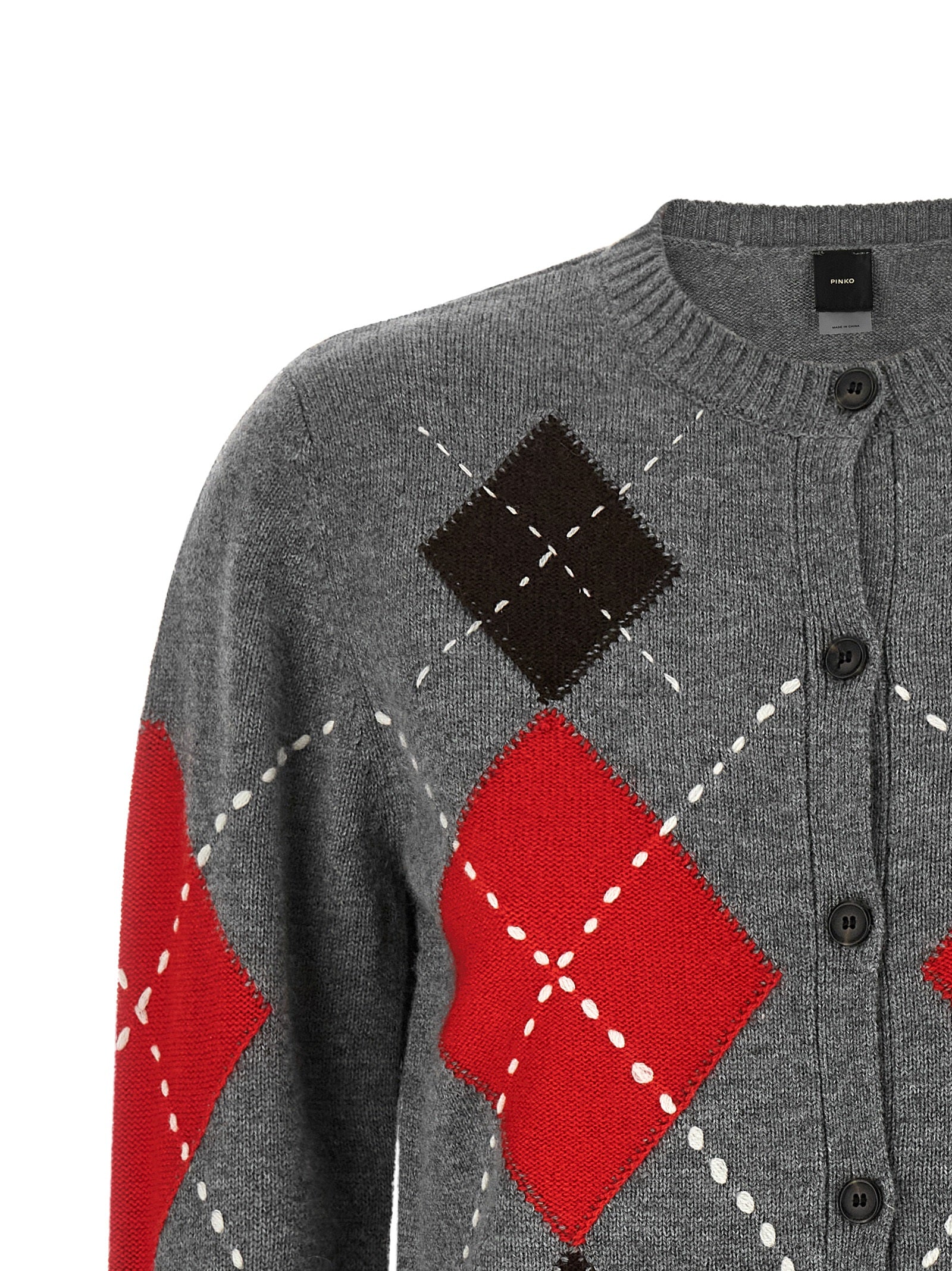 PINKO Grauer Wollcardigan