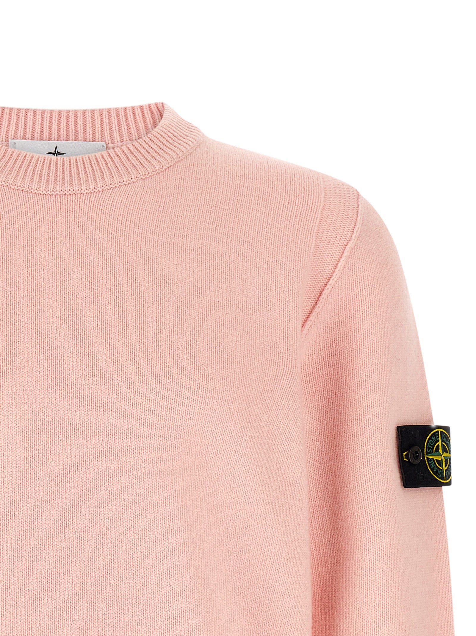 Stone Island Mehrfarbige Strickjacke aus reiner Schurwolle