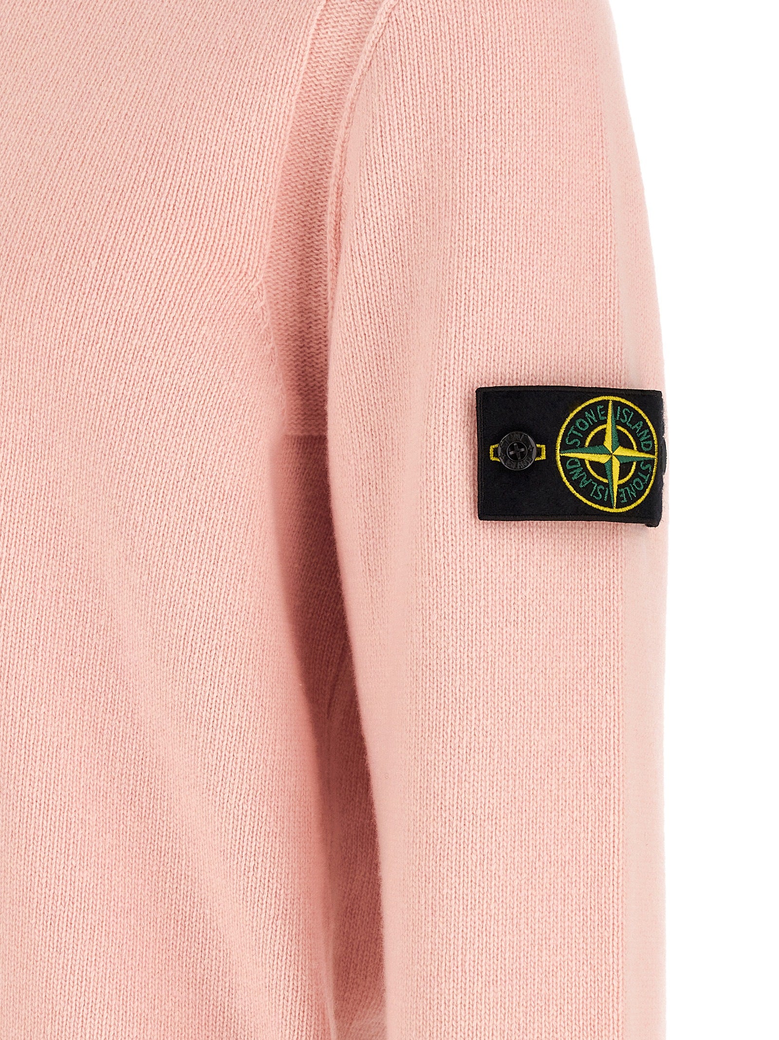 Stone Island Mehrfarbige Strickjacke aus reiner Schurwolle