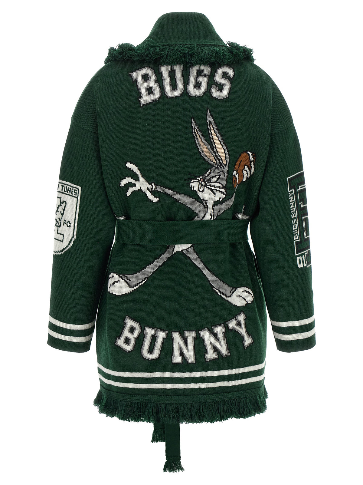 Alanui Zweifarbige Strickjacke aus reiner Schurwolle