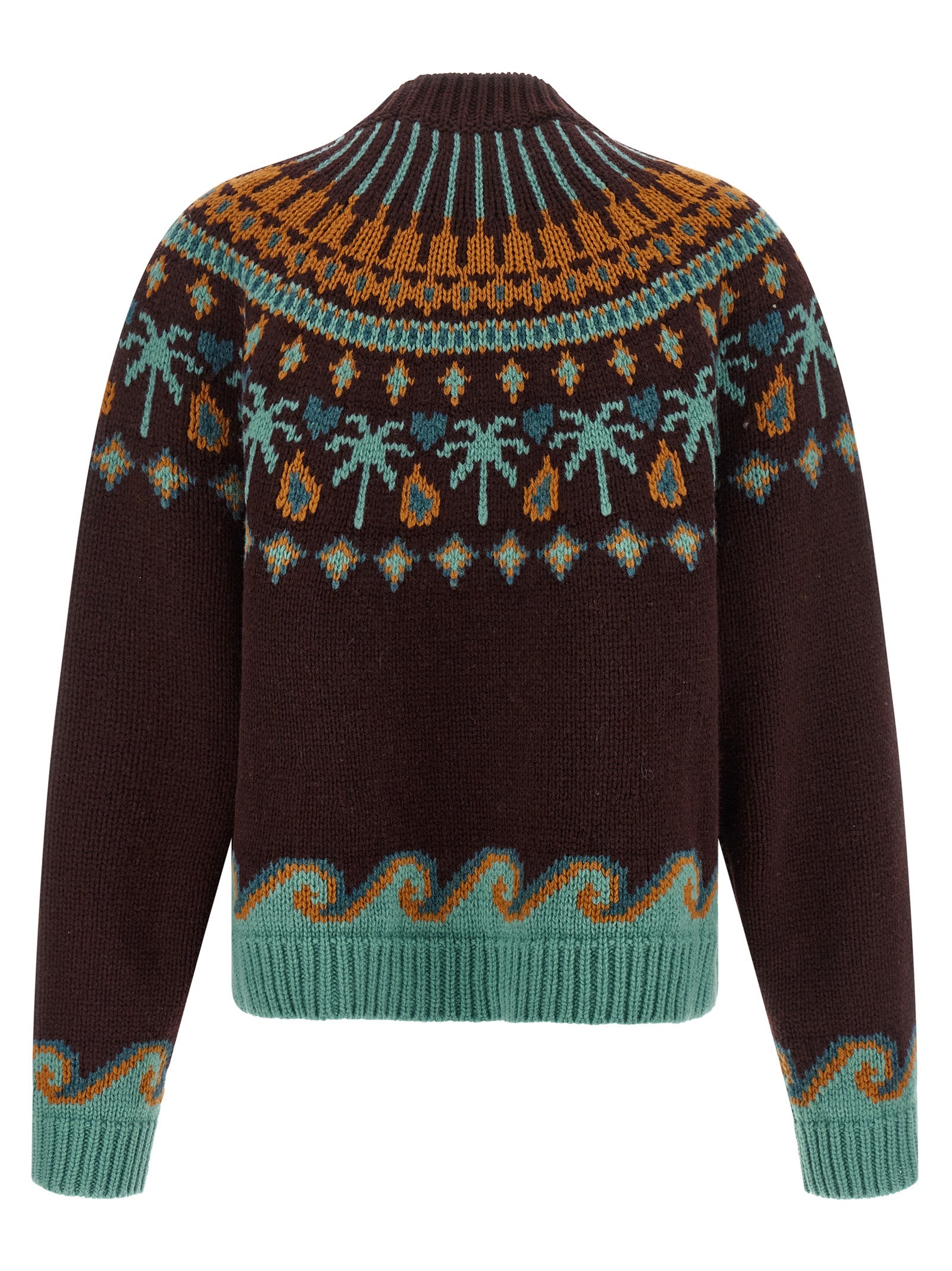 Alanui Brauner Cardigan aus reiner Schurwolle