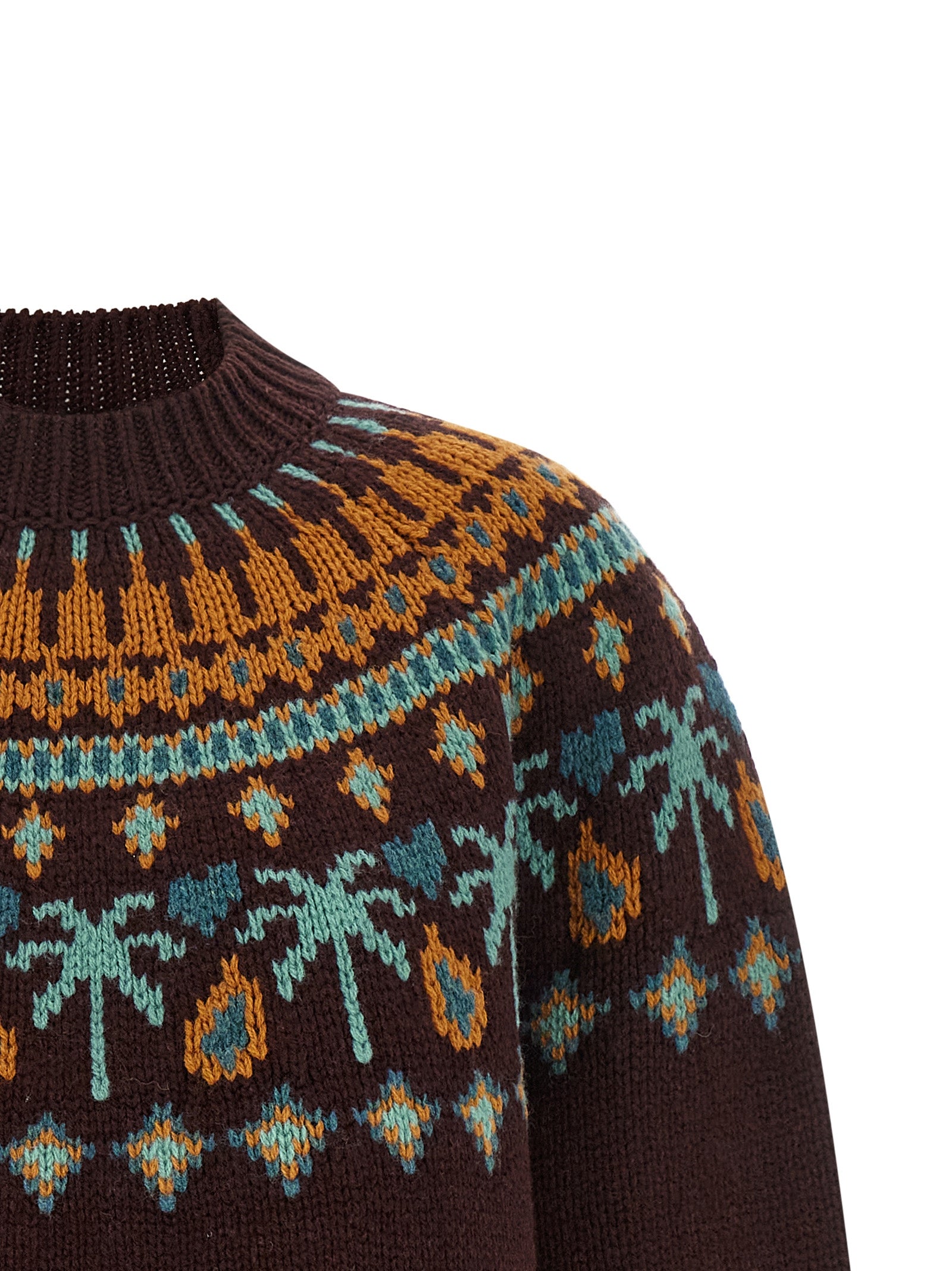 Alanui Brauner Cardigan aus reiner Schurwolle