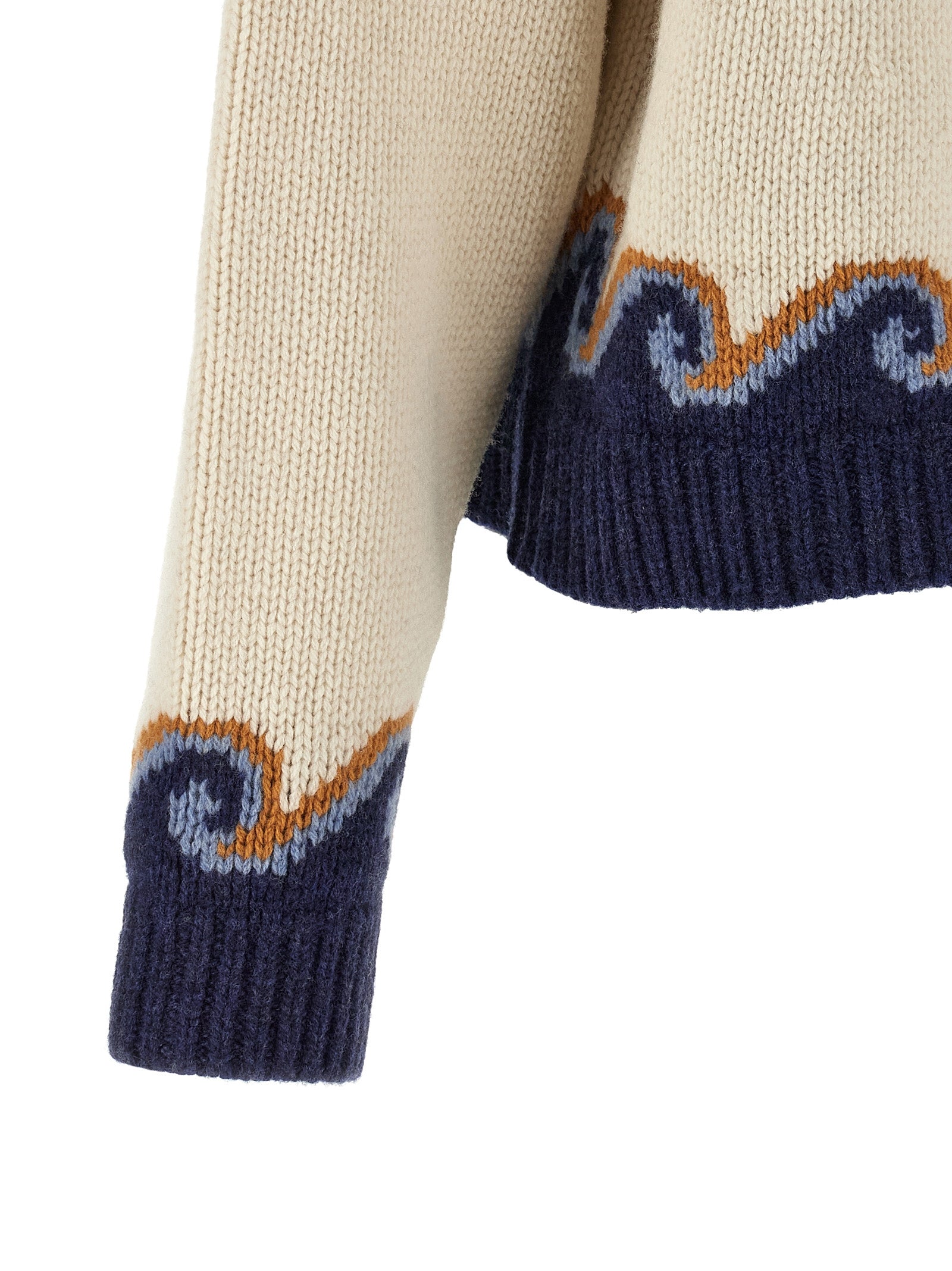 Alanui Mehrfarbige Strickjacke aus reiner Schurwolle