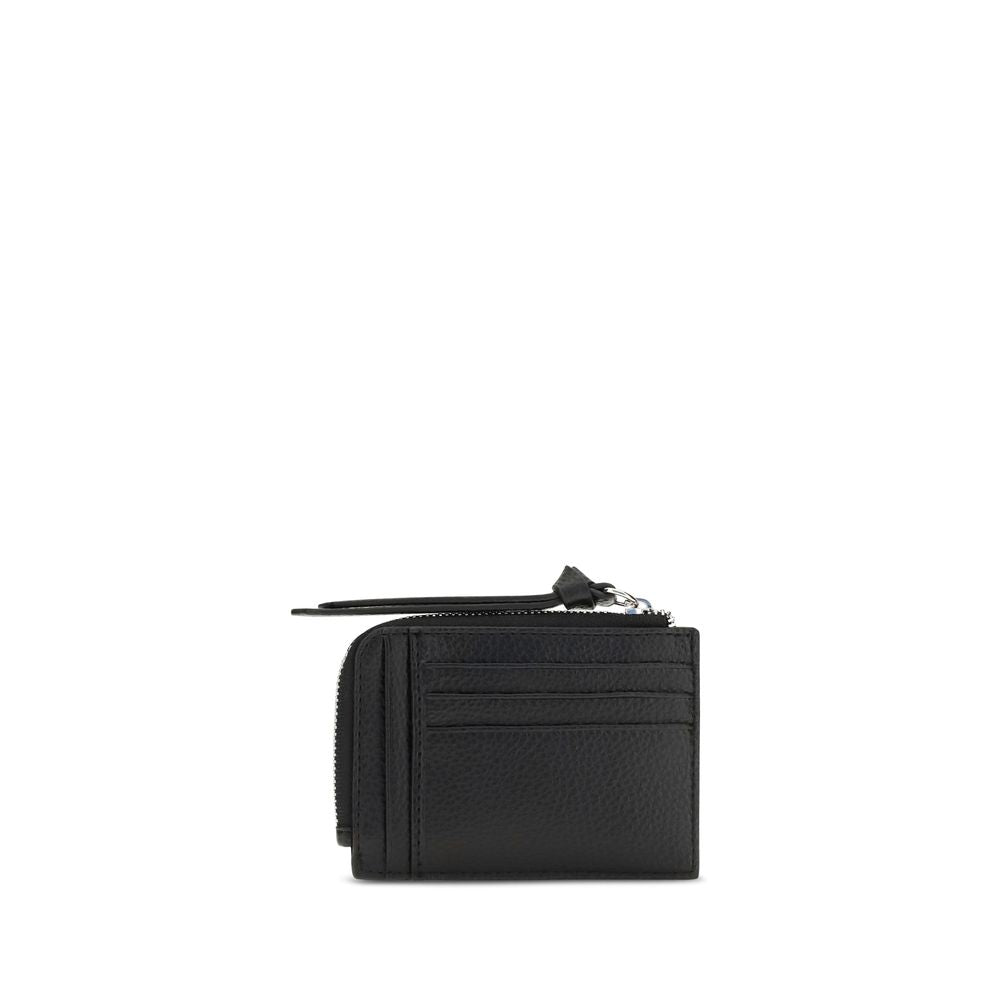 Vivienne Westwood Schwarzes Kalbsleder Bos Taurus Portemonnaie