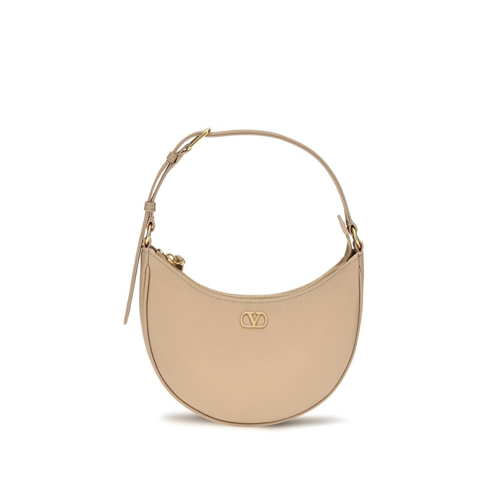 Valentino Garavani Beige Kalbsleder Bos Taurus Schultertasche