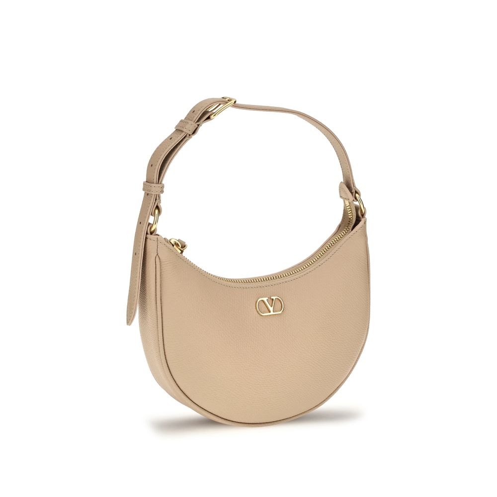 Valentino Garavani Beige Kalbsleder Bos Taurus Schultertasche