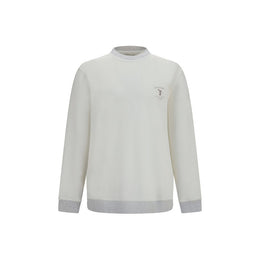 Brunello Cucinelli Weißes Baumwoll-Sweatshirt