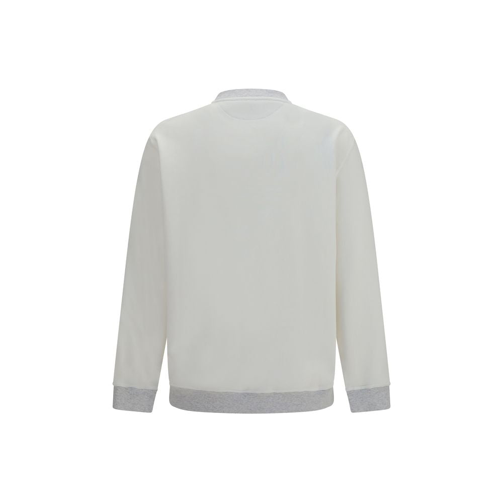 Brunello Cucinelli Weißes Baumwoll-Sweatshirt