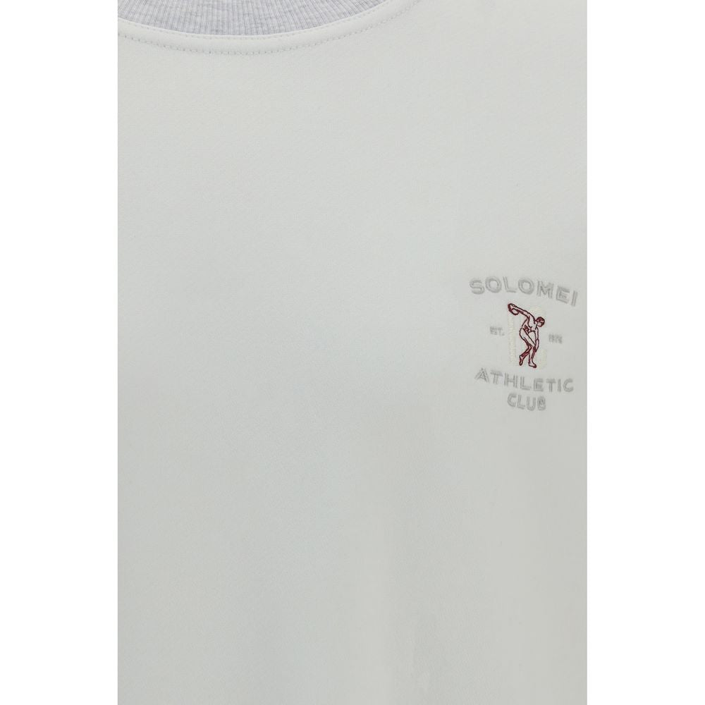 Brunello Cucinelli Weißes Baumwoll-Sweatshirt