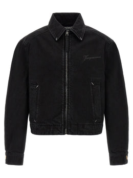 Jacquemus Schwarze Baumwoll-Denimjacke