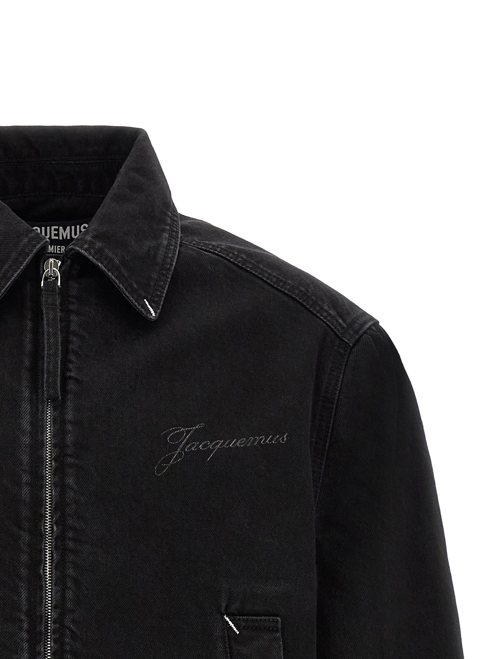 Jacquemus Schwarze Baumwoll-Denimjacke