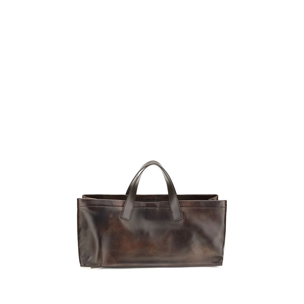 Staud Schultertasche aus braunem Lammleder Ovis Aries Aries