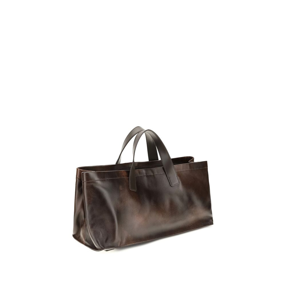 Staud Schultertasche aus braunem Lammleder Ovis Aries Aries
