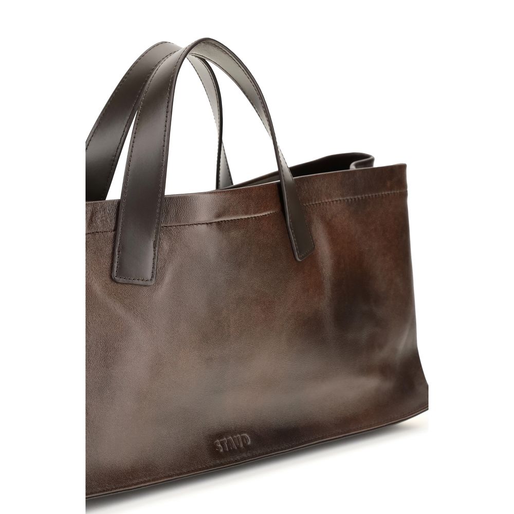 Staud Schultertasche aus braunem Lammleder Ovis Aries Aries