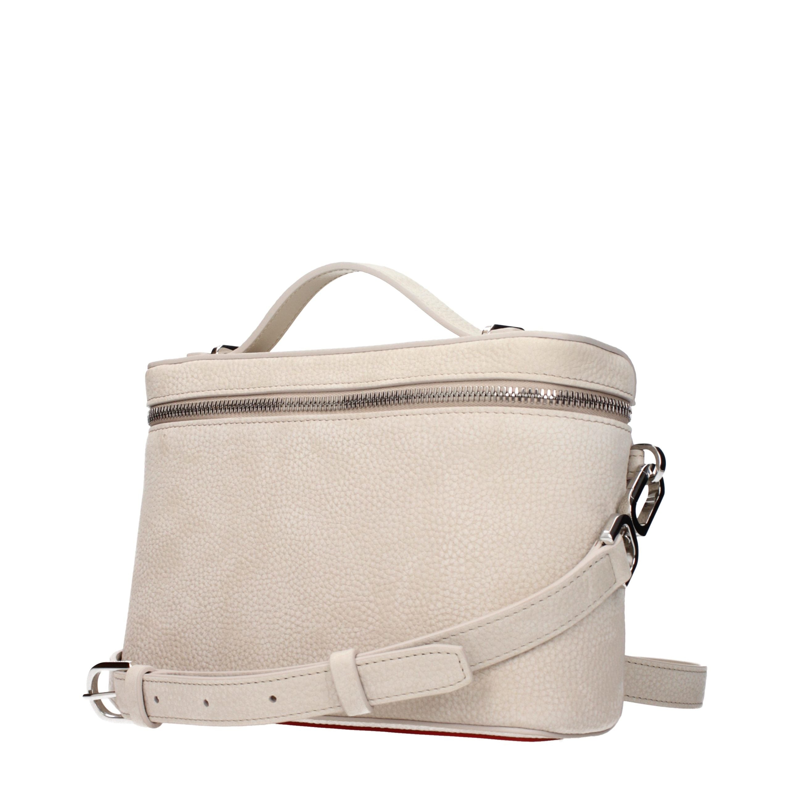 Christian Louboutin Beige Leder Handtasche