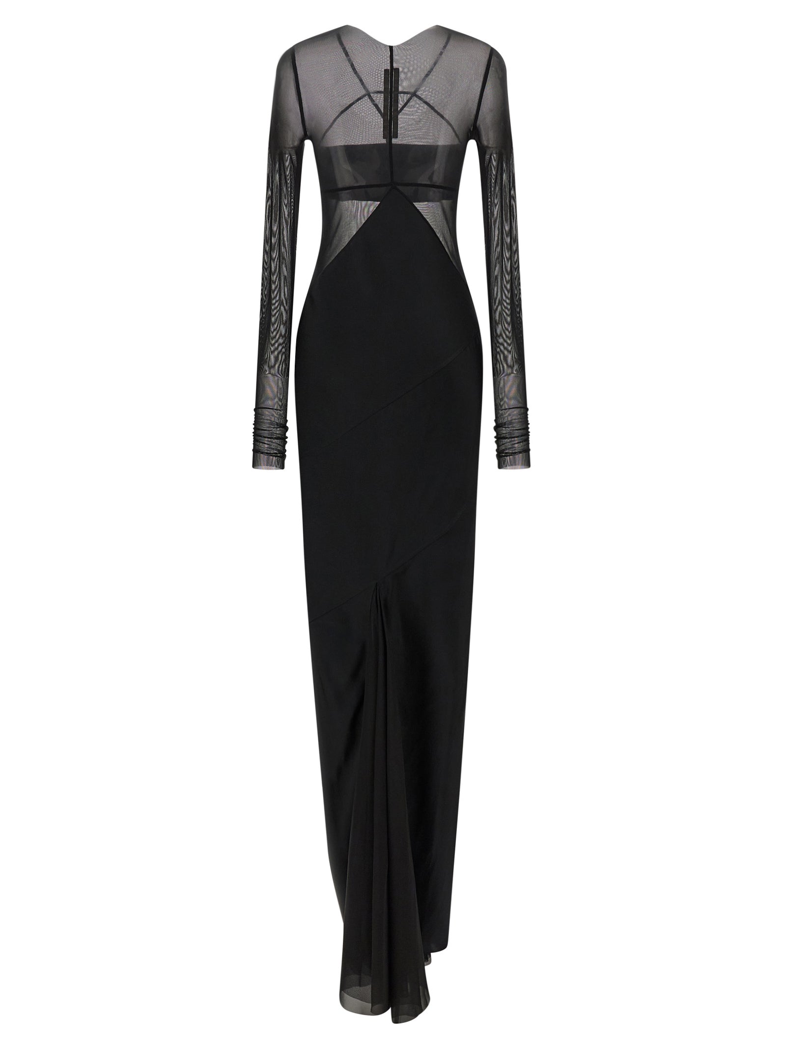 Rick Owens Langes schwarzes Kleid aus Nylon