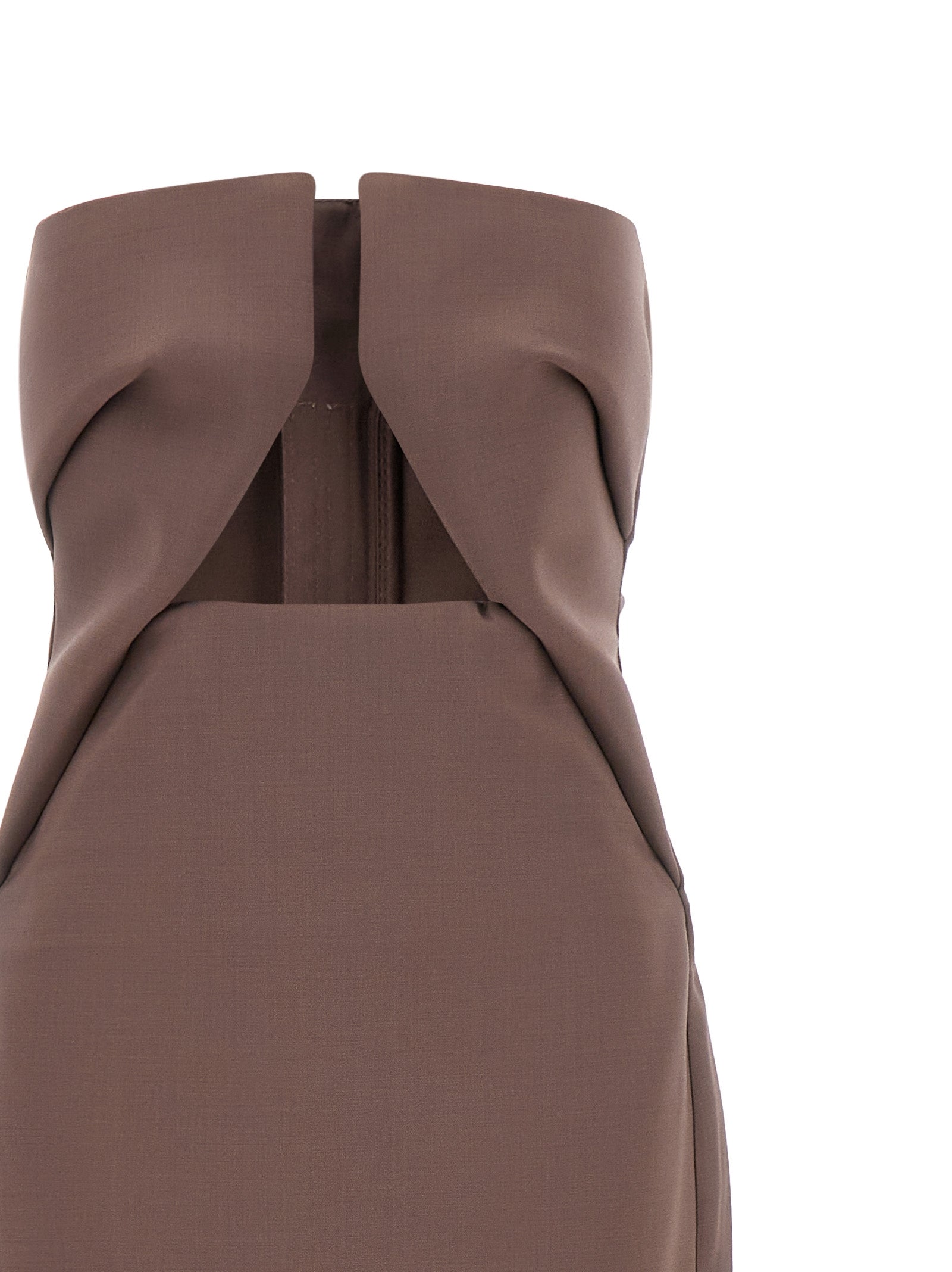 Rick Owens Langes Braunes Wollkleid