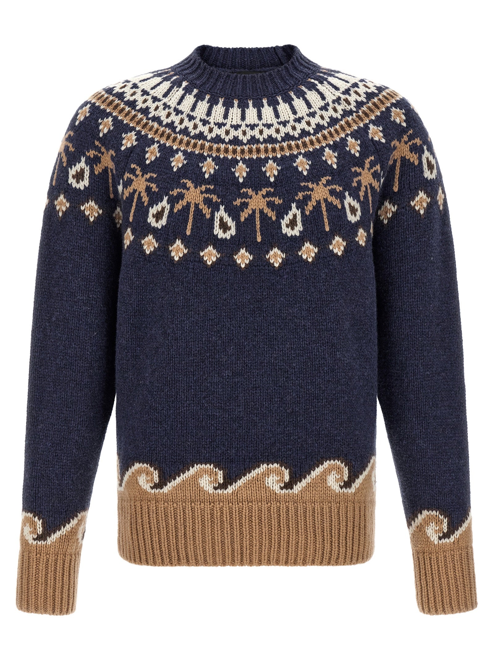 Alanui Blauer Cardigan aus Schurwolle