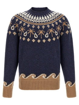 Alanui Blauer Cardigan aus Schurwolle
