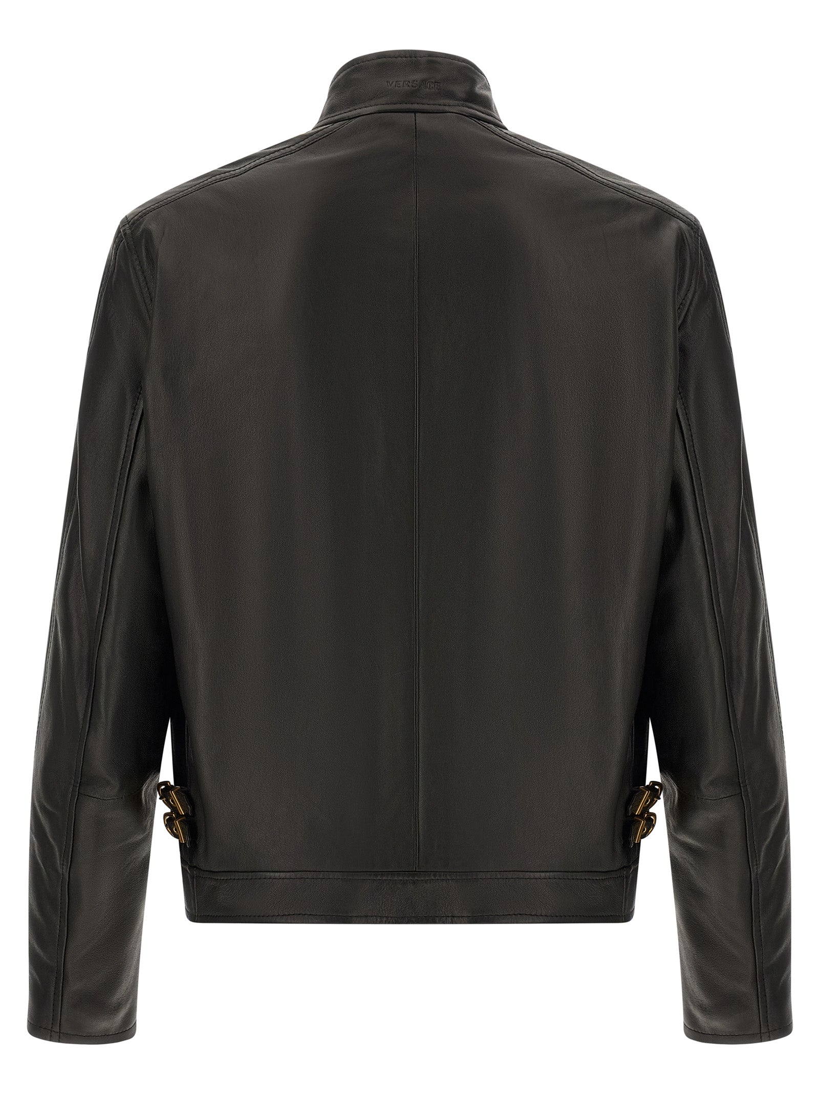 Versace Schwarze Lammlederjacke