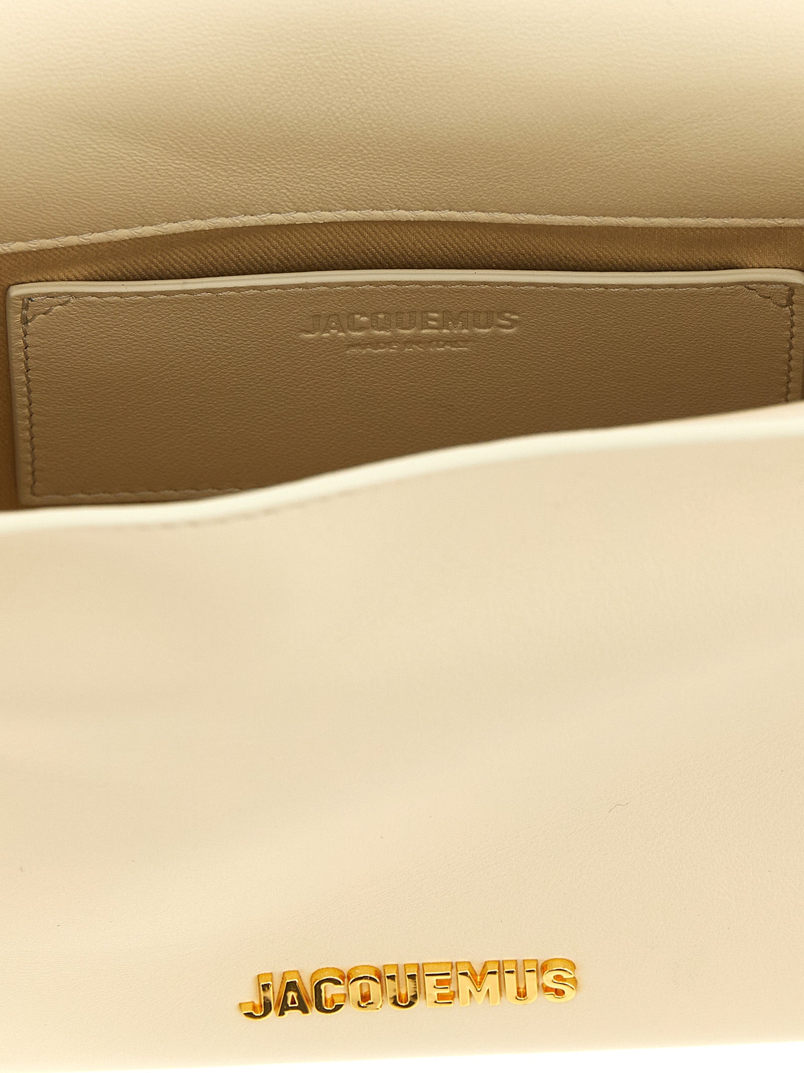 Jacquemus Weiße Lammleder-Clutch