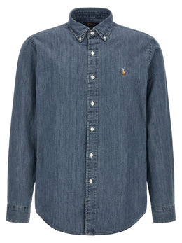 Polo Ralph Lauren Blaue Baumwollbluse