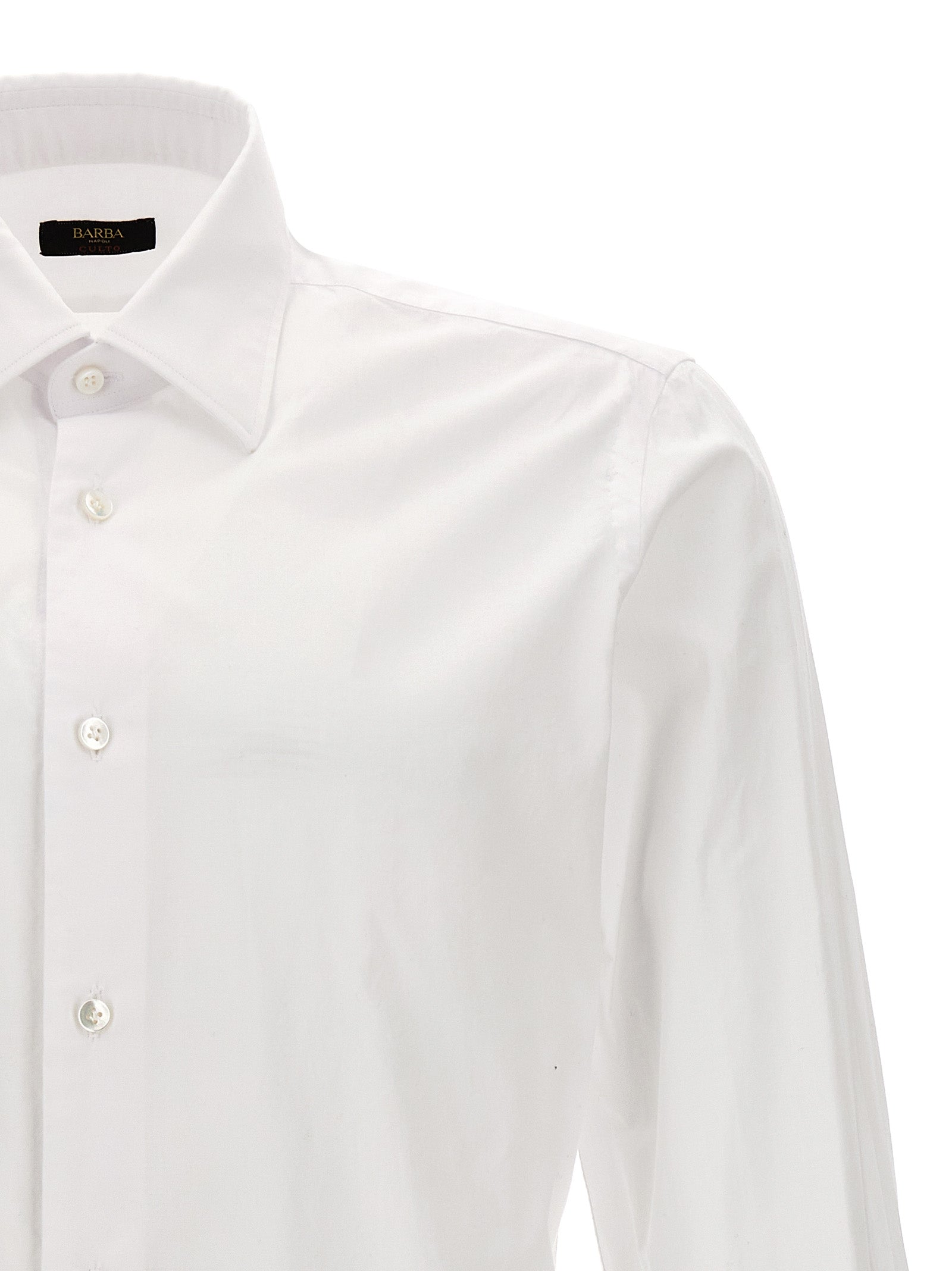Barba Napoli Weiße Baumwollbluse