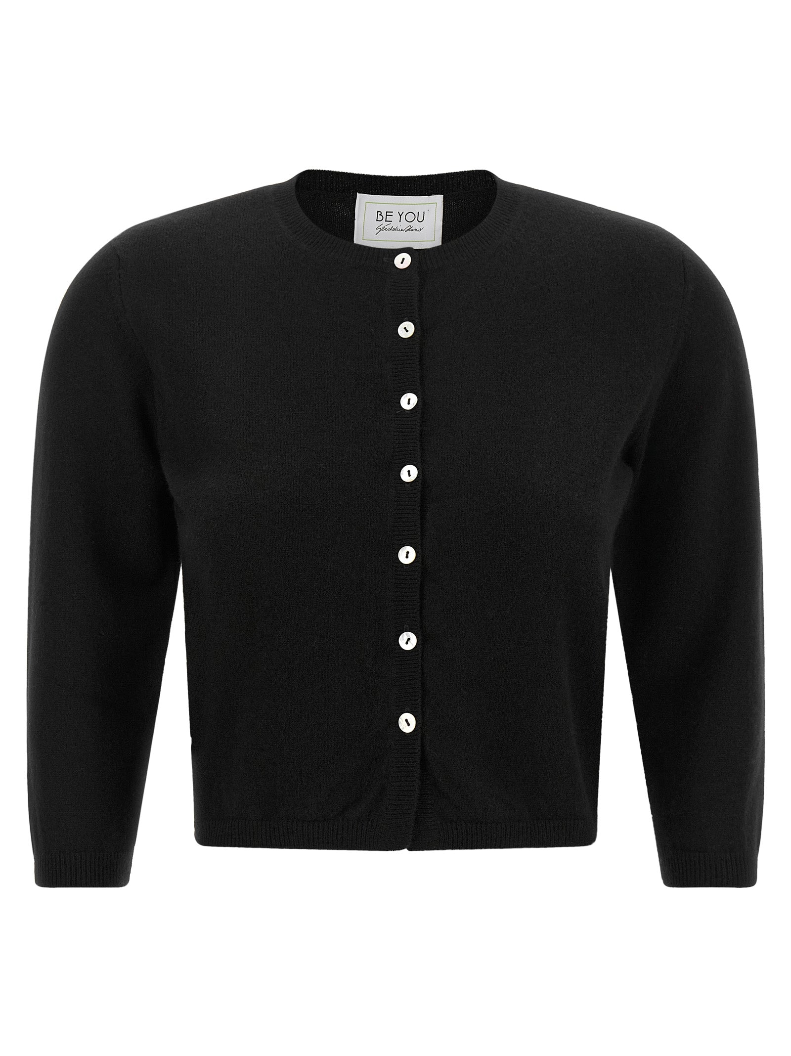 BE YOU Schwarzer Kaschmir-Cardigan