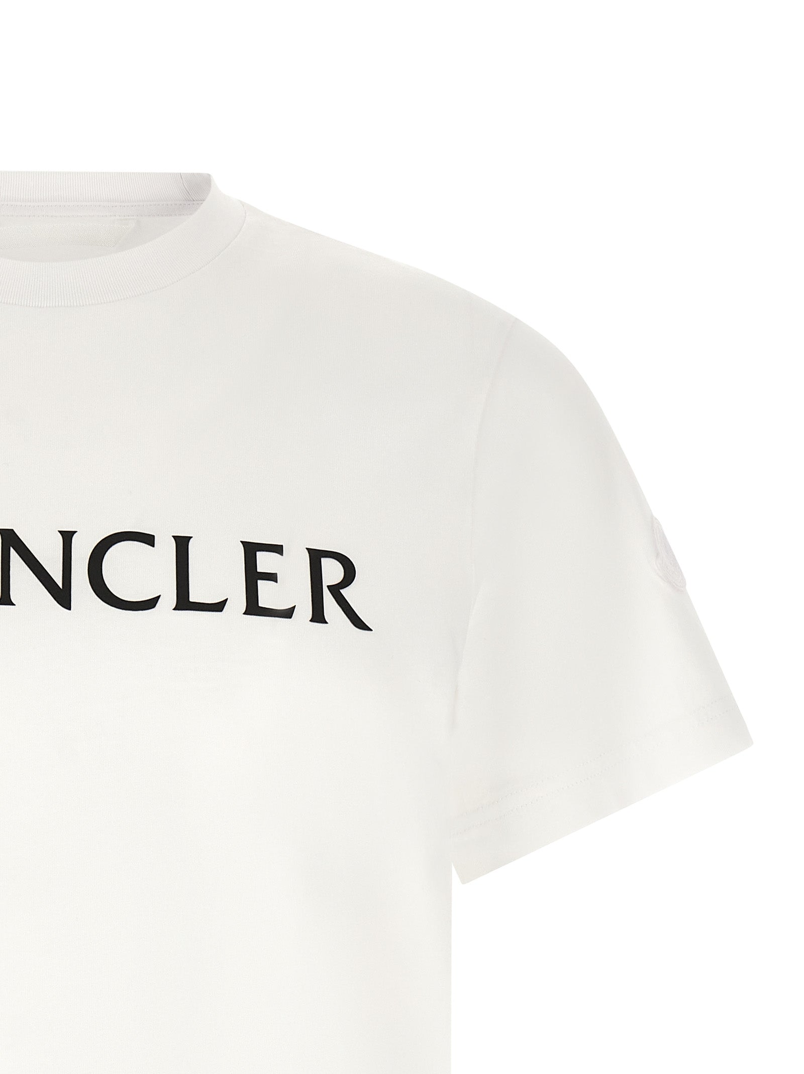 Moncler Weißes Baumwoll-T-Shirt