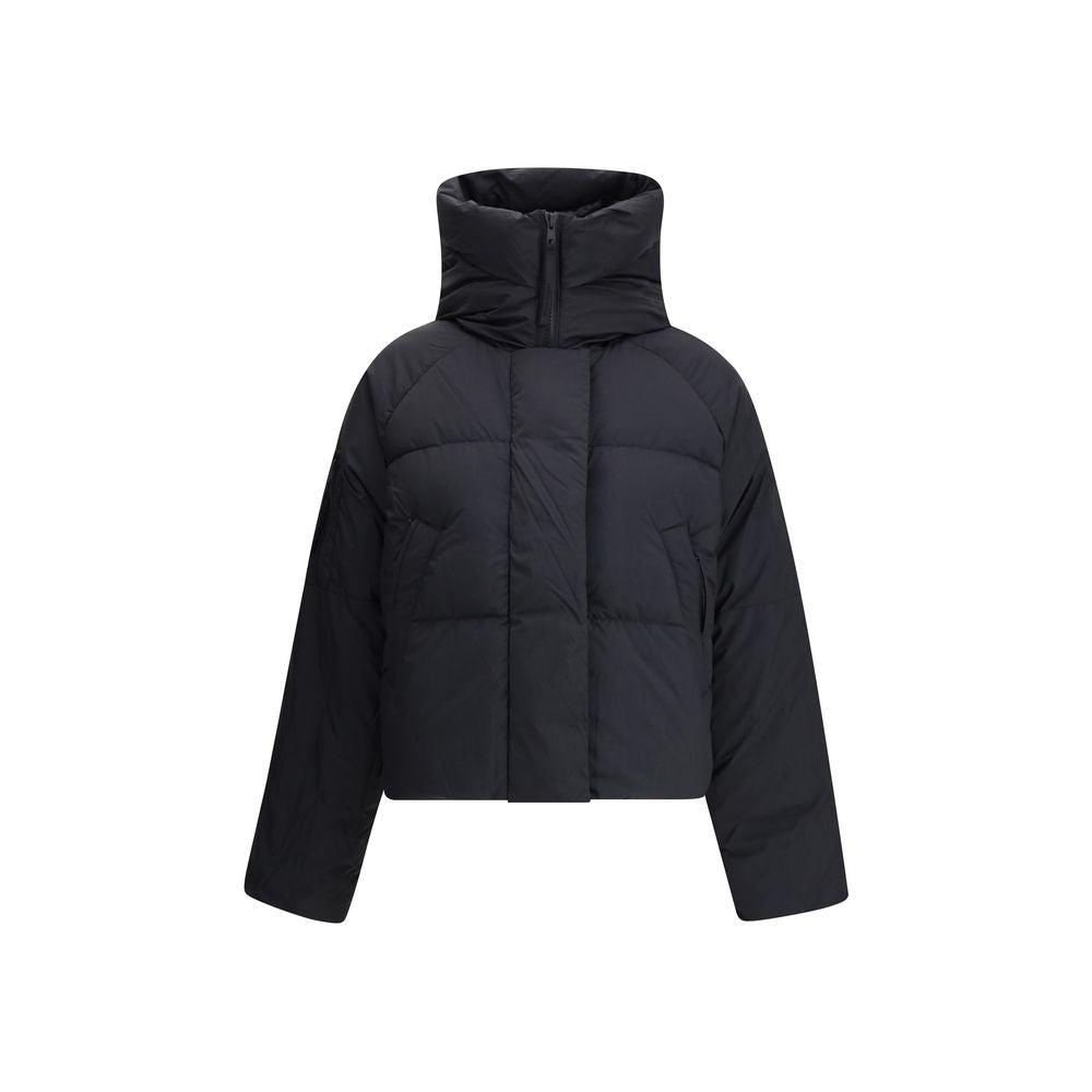 Canada Goose Schwarzer Regenmantel aus recyceltem Polyamid