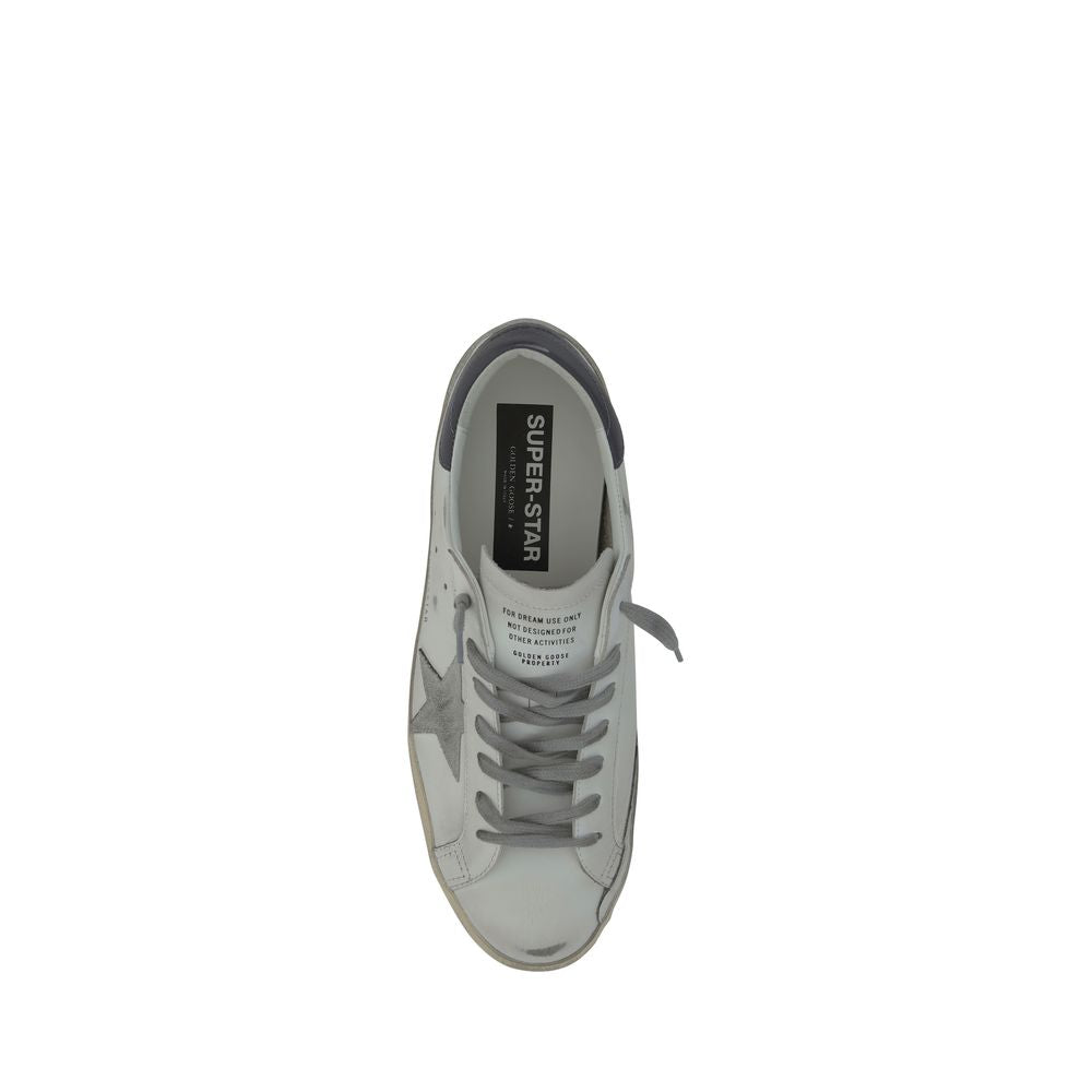 Golden Goose Weiße Low-Top-Sneaker aus Ziegenleder