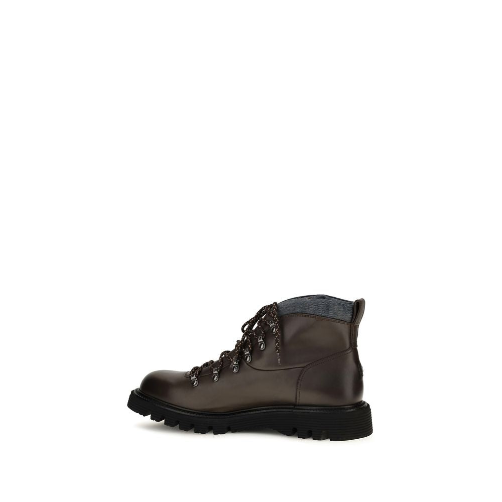 Fratelli Rossetti Braune Kalbsleder Bos Taurus Schnürstiefel