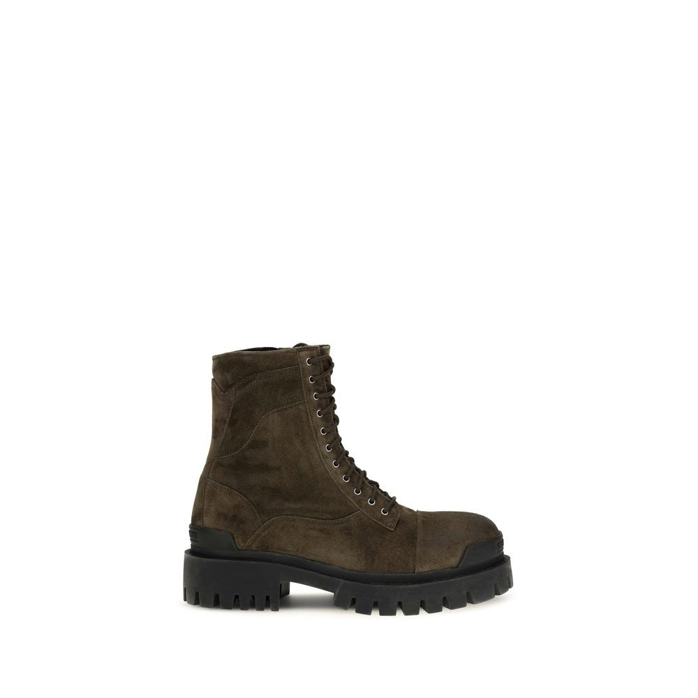 Balenciaga Bicolor Calf Leather Bos Taurus Schnürstiefel