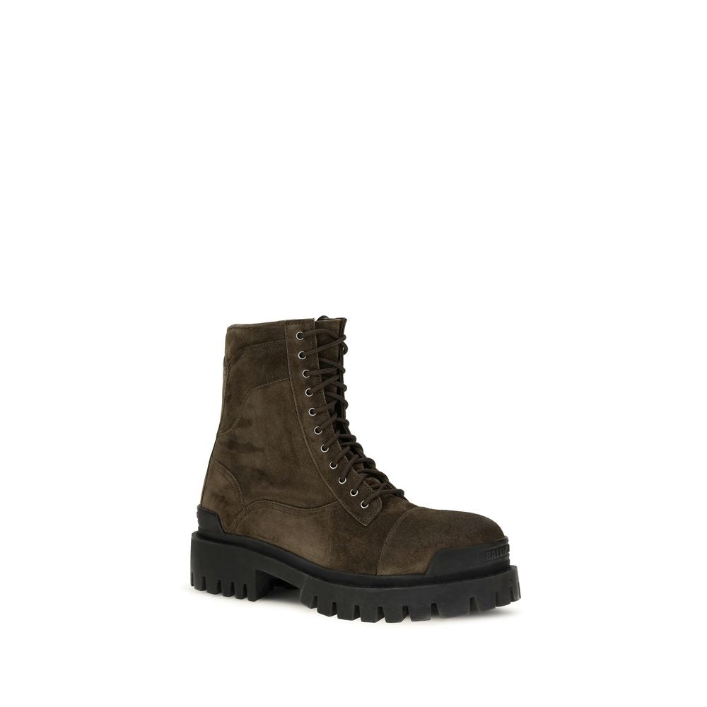 Balenciaga Bicolor Calf Leather Bos Taurus Schnürstiefel