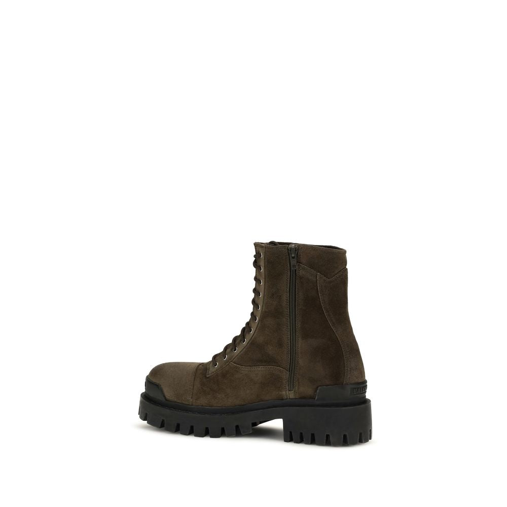 Balenciaga Bicolor Calf Leather Bos Taurus Schnürstiefel